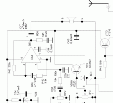 Схема принципиальная портативной радиостанции Беркут-801